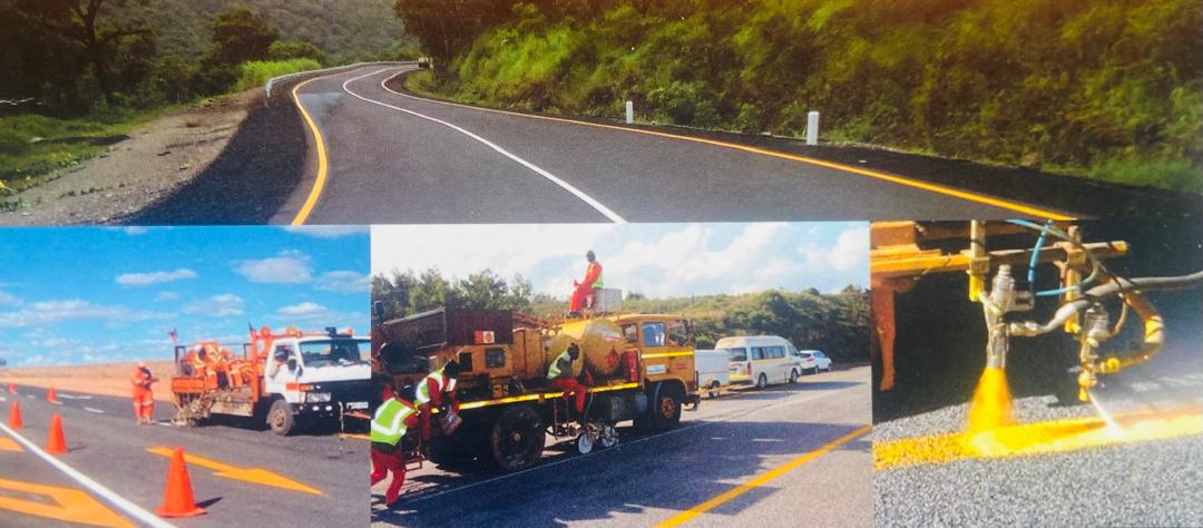 Road construction background