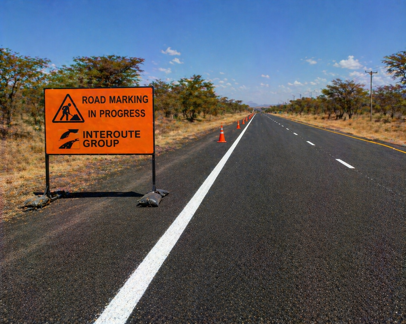 Cold plastic road marking